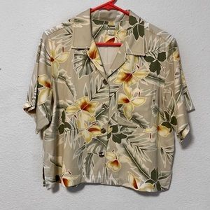 Tommy Bahama 100% Silk Hawaiian Shirt